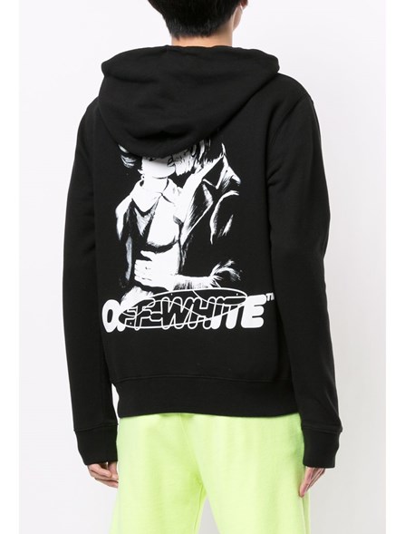 off white kiss over hoodie