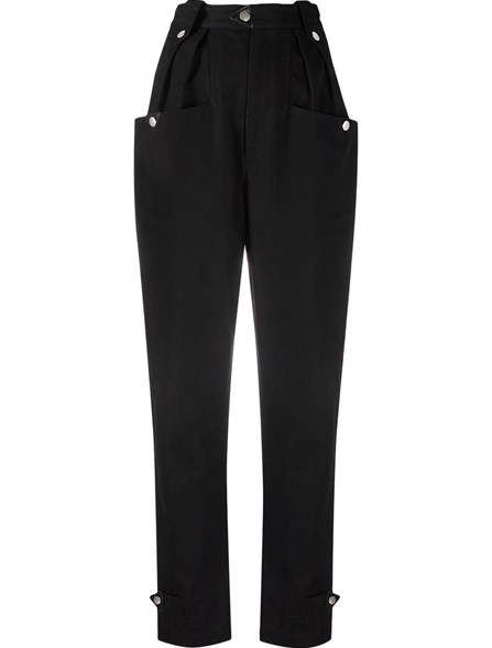 high rise cotton pants