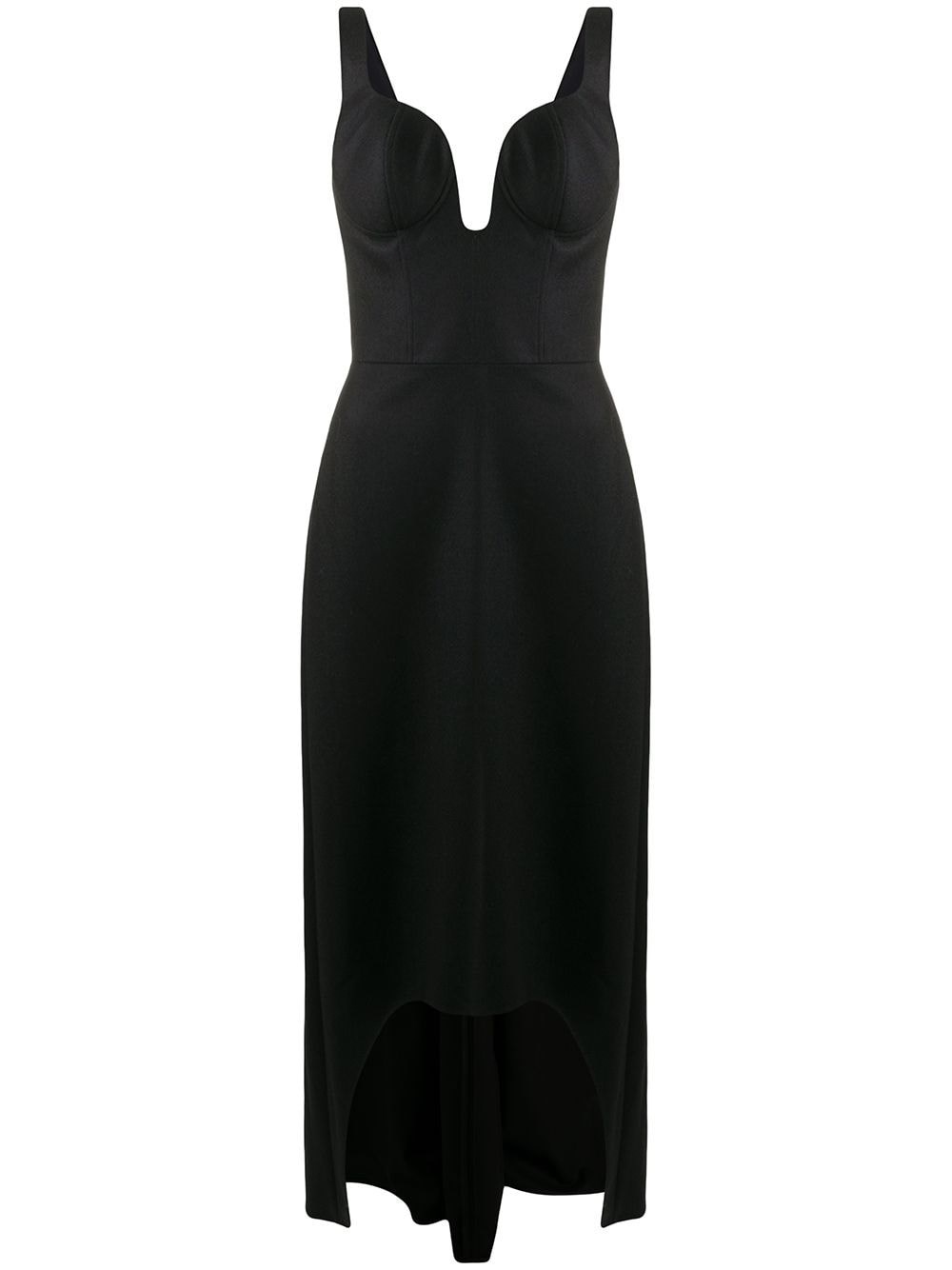 Click to view more detailed imagery on our partner's website Alexander Mcqueen Sweetheart Flannel Dress In Nero