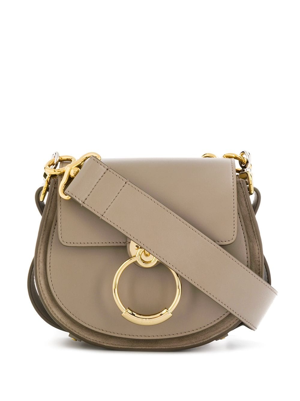 Shop Chloé Tess Small Bag In グレー