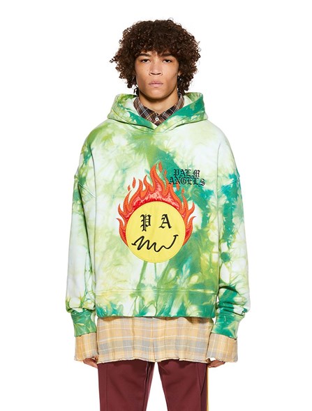 tie dye palm angels moletom com capuz