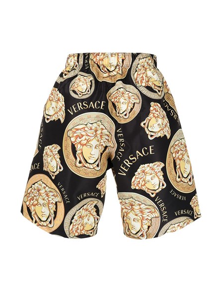 Versace ロゴプリントビーチショートパンツ Dante5 Com Abufb000