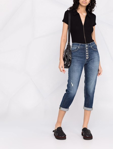 DONDUP jeans con bottoni gioiello | Dante5.com DP268BDS0296D800