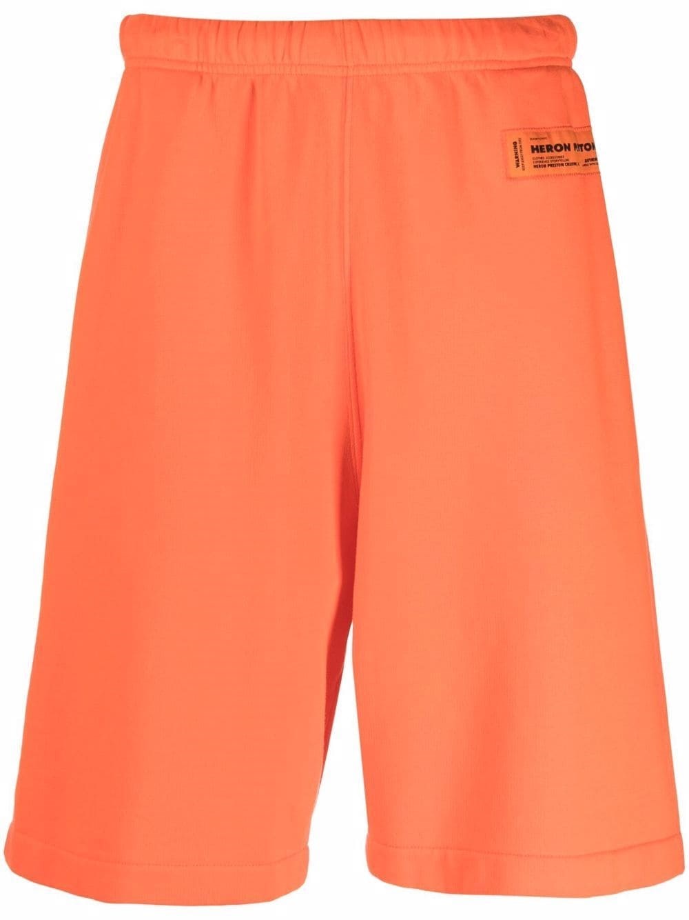 Heron Preston Recycled Cotton Track Shorts In Arancione