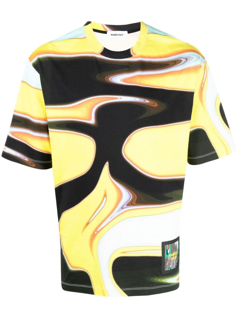 Ambush Multicolor Wskp Patch T-shirt Man T-shirt Multicolored Size Xl Cotton In Giallo