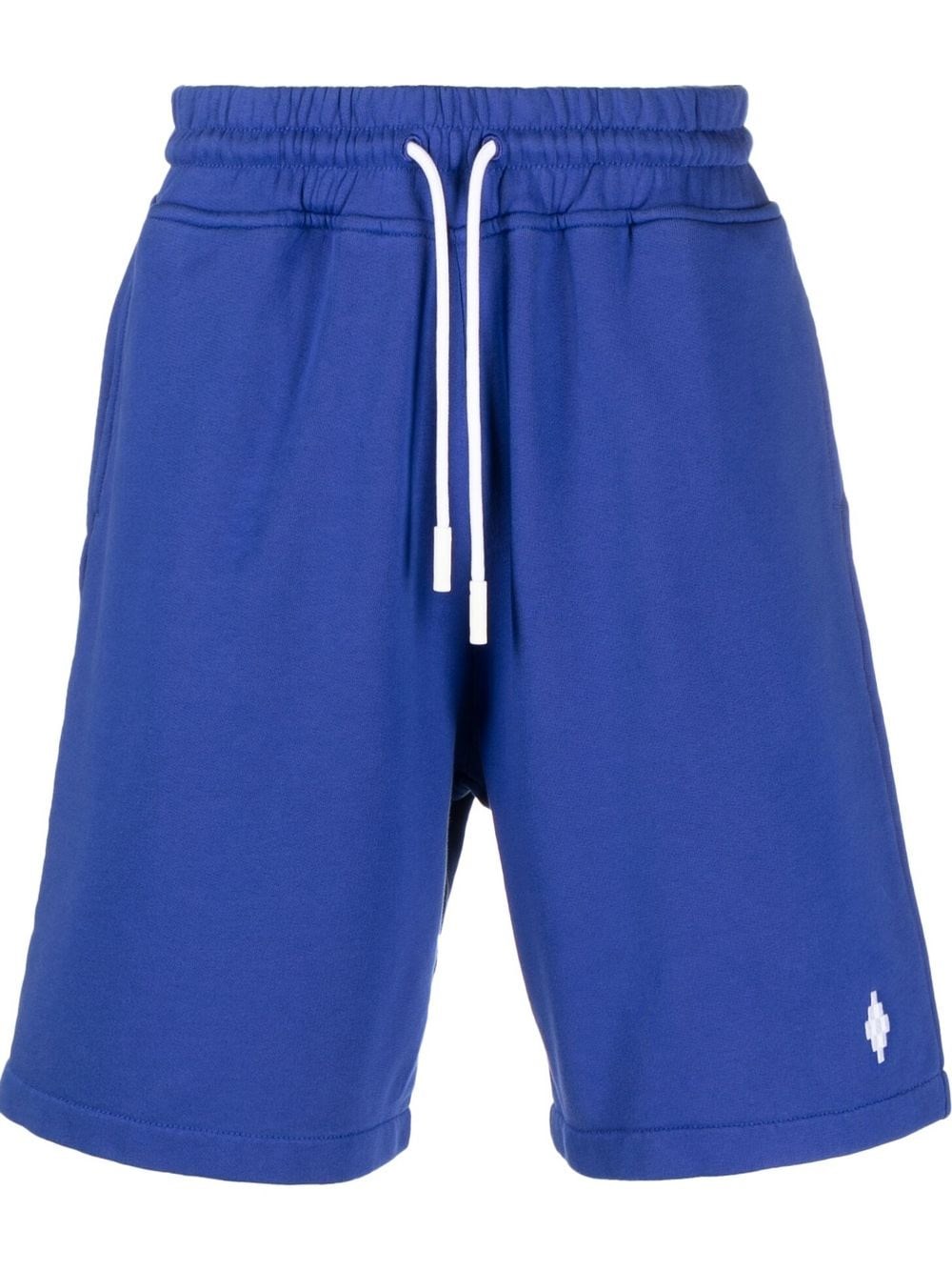 Marcelo Burlon County Of Milan Embroidered Cross Drawstring Track Shorts In Blu
