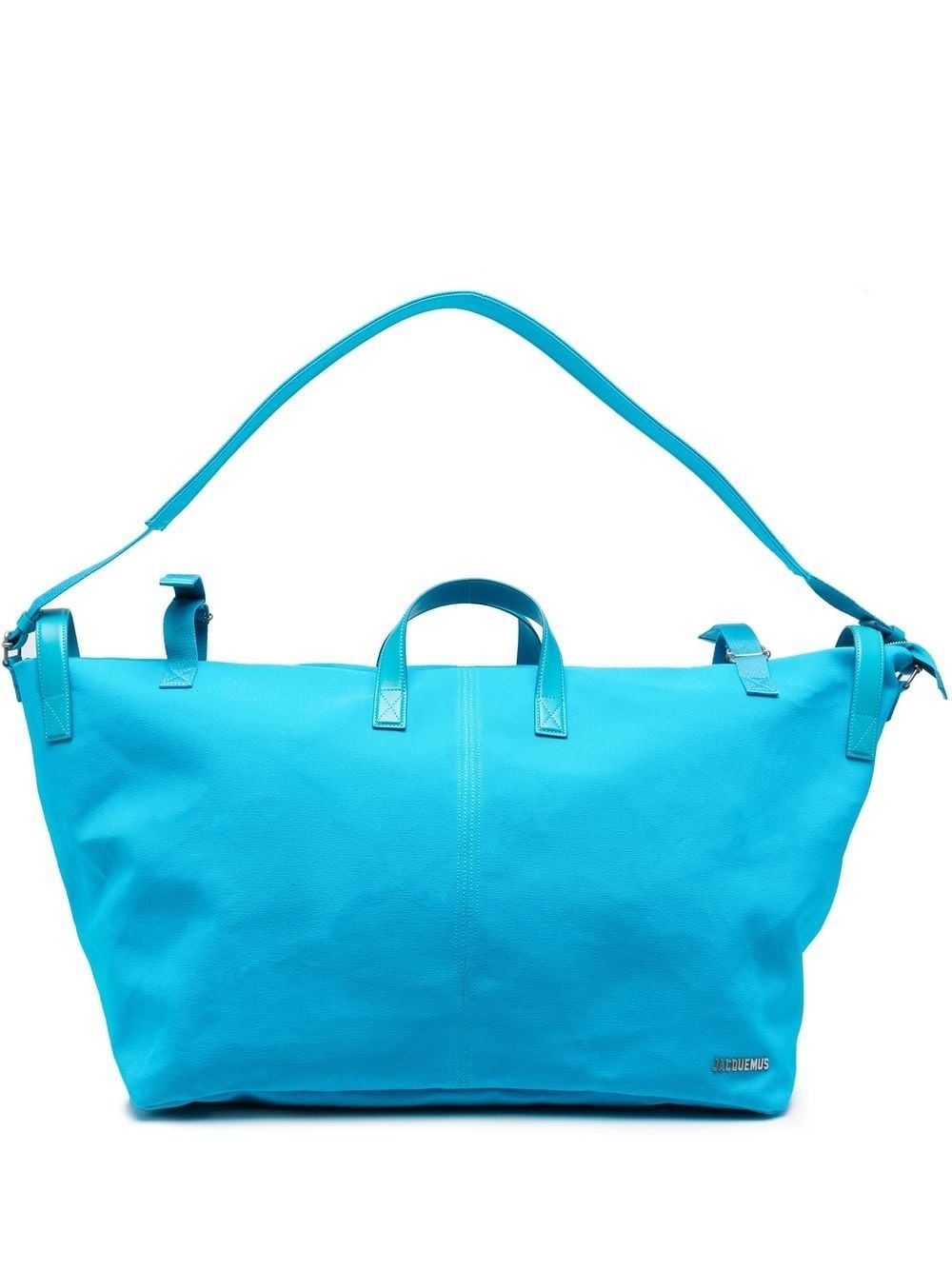 Jacquemus Logo Duffel Bag In Blu | ModeSens