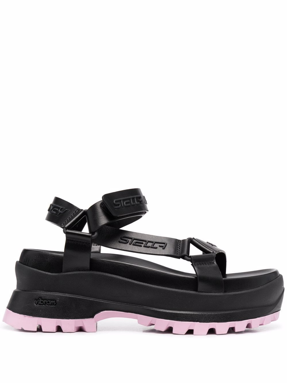 Stella Mccartney Trace Strap Sandals In Nero