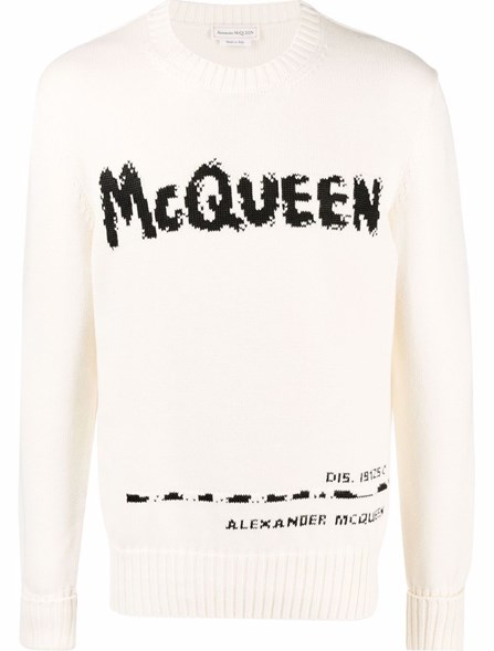 ◇Alexander McQueen◇ ロゴプリントクルーネックセーター - www.shape 