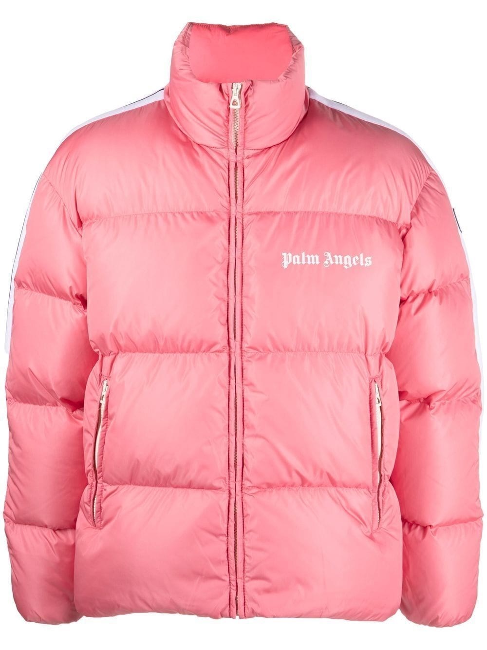 Palm Angels Logo-print Padded Jacket In Rosa