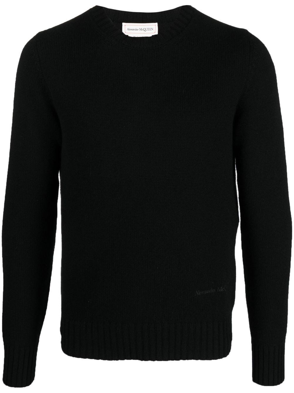 Alexander Mcqueen Cachemire Sweater In Nero