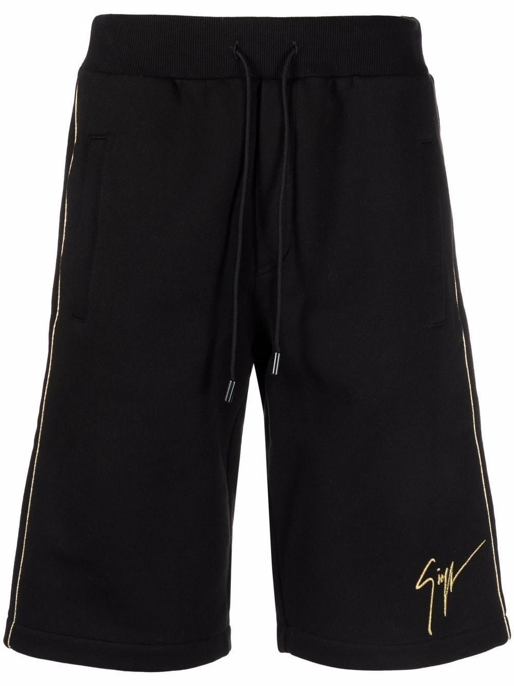 GIUSEPPE ZANOTTI EMBROIDERED LOGO BERMUDA SHORTS