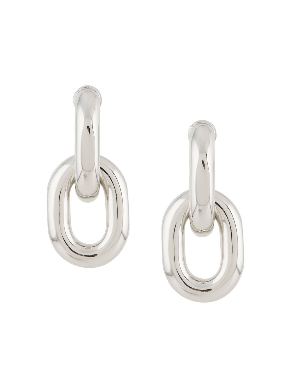 Rabanne Silver-colored Aluminum Xl Hoop Earrings In Argento