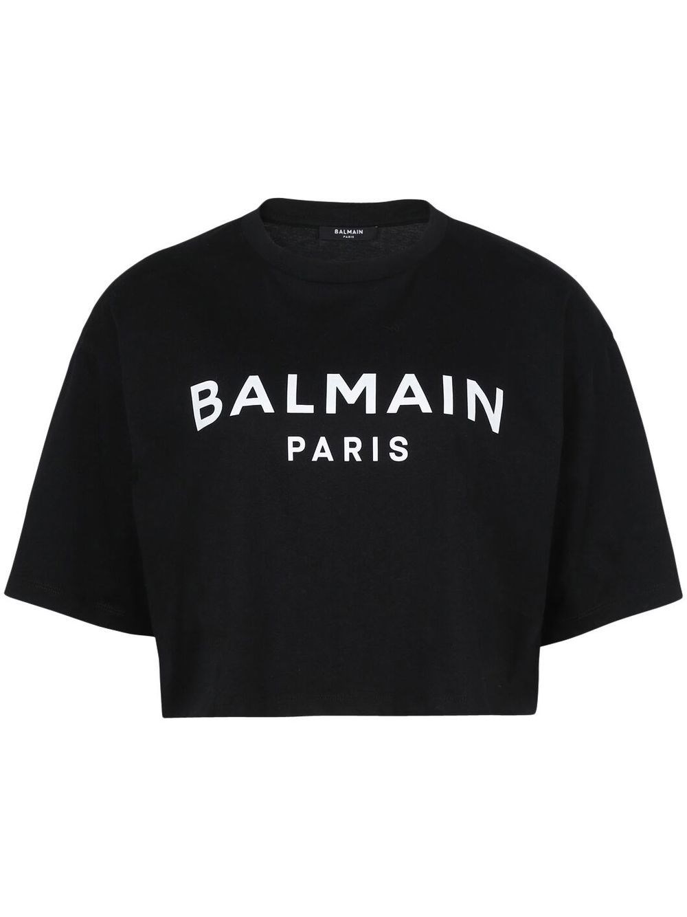 Shop Balmain Cotton Jersey T-shirt In Nero