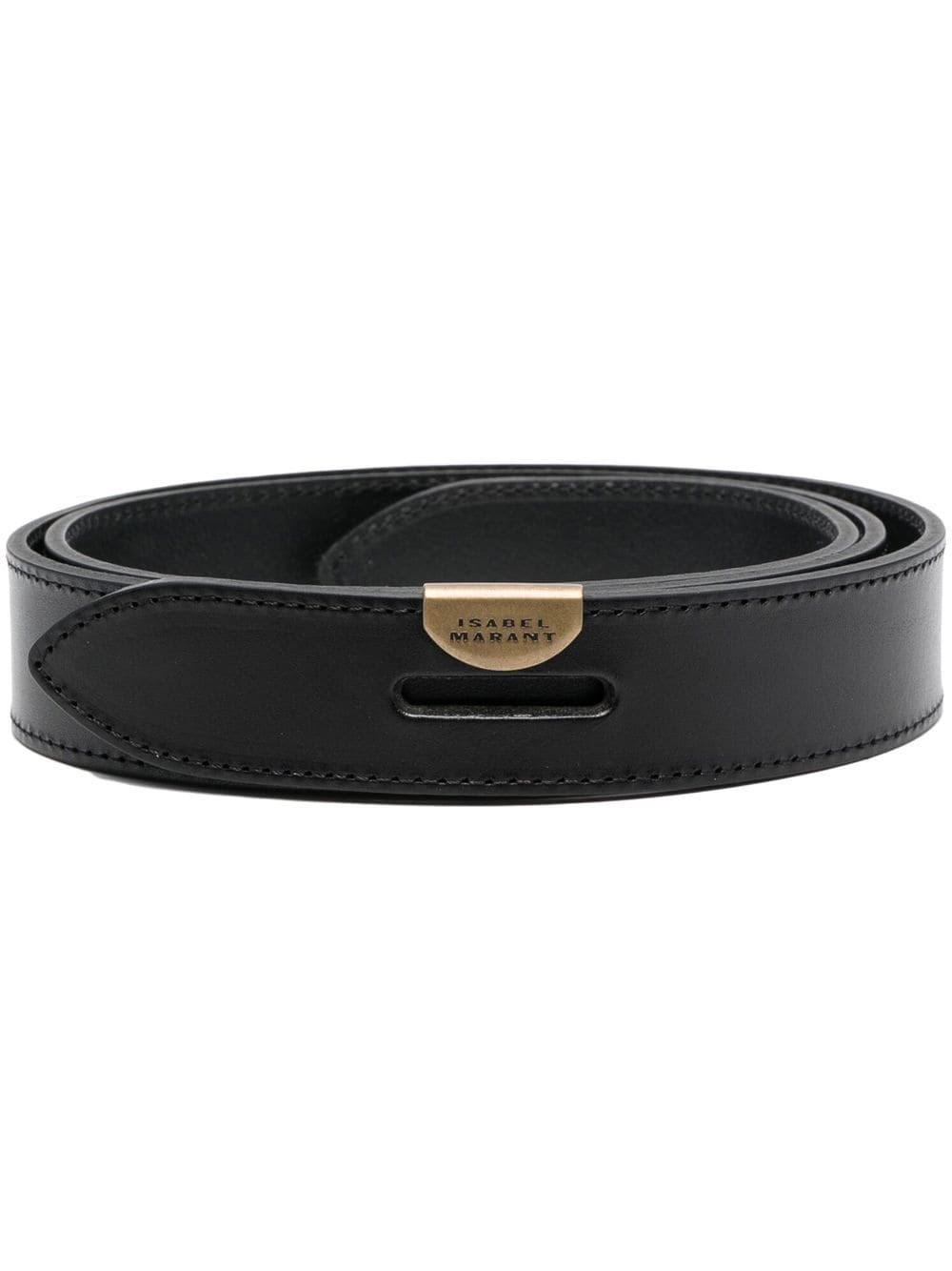 Isabel Marant Lecce Leather Belt In ブラック