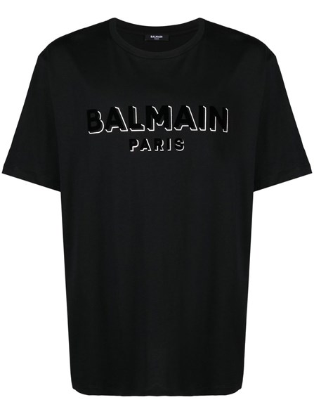 新品タグ付き★BALMAIN モノグラム Tシャツ M Balmain monogram-jacquard T-shirt | Black | FARFETCH JO