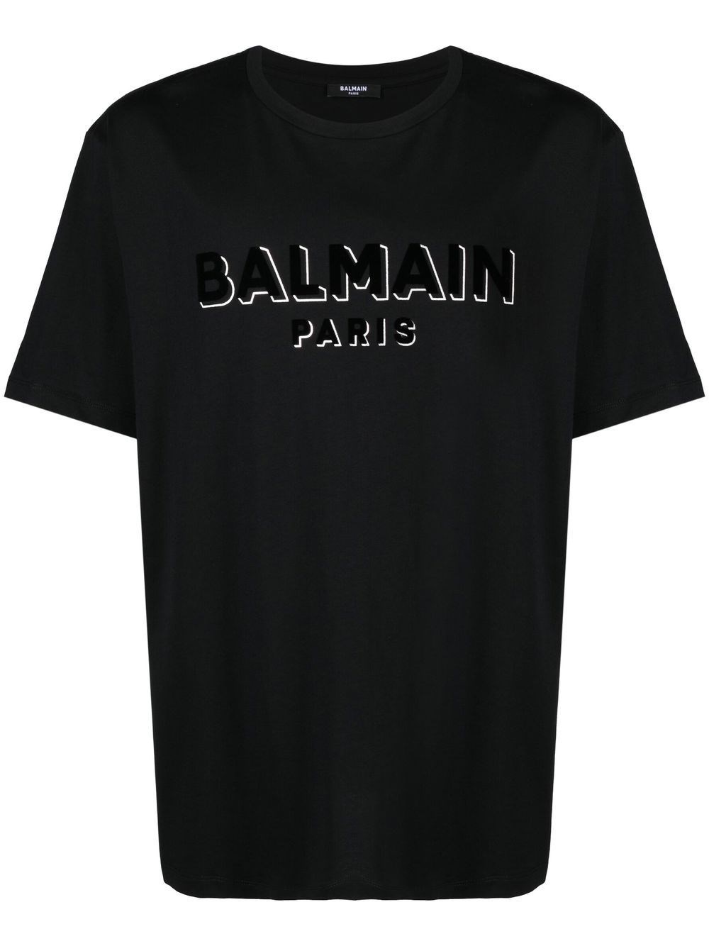 Shop Balmain T-shirt Logo In Nero