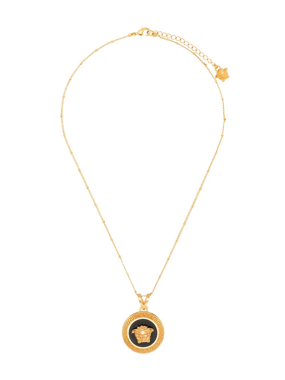 Shop Versace Icon Necklace In Nero