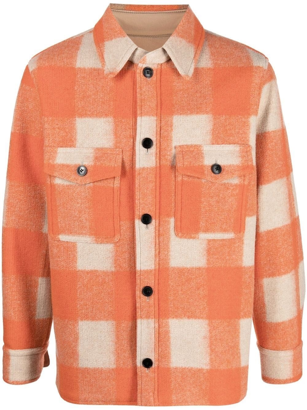 Shop Isabel Marant Checked Shirt-jacket In Arancione