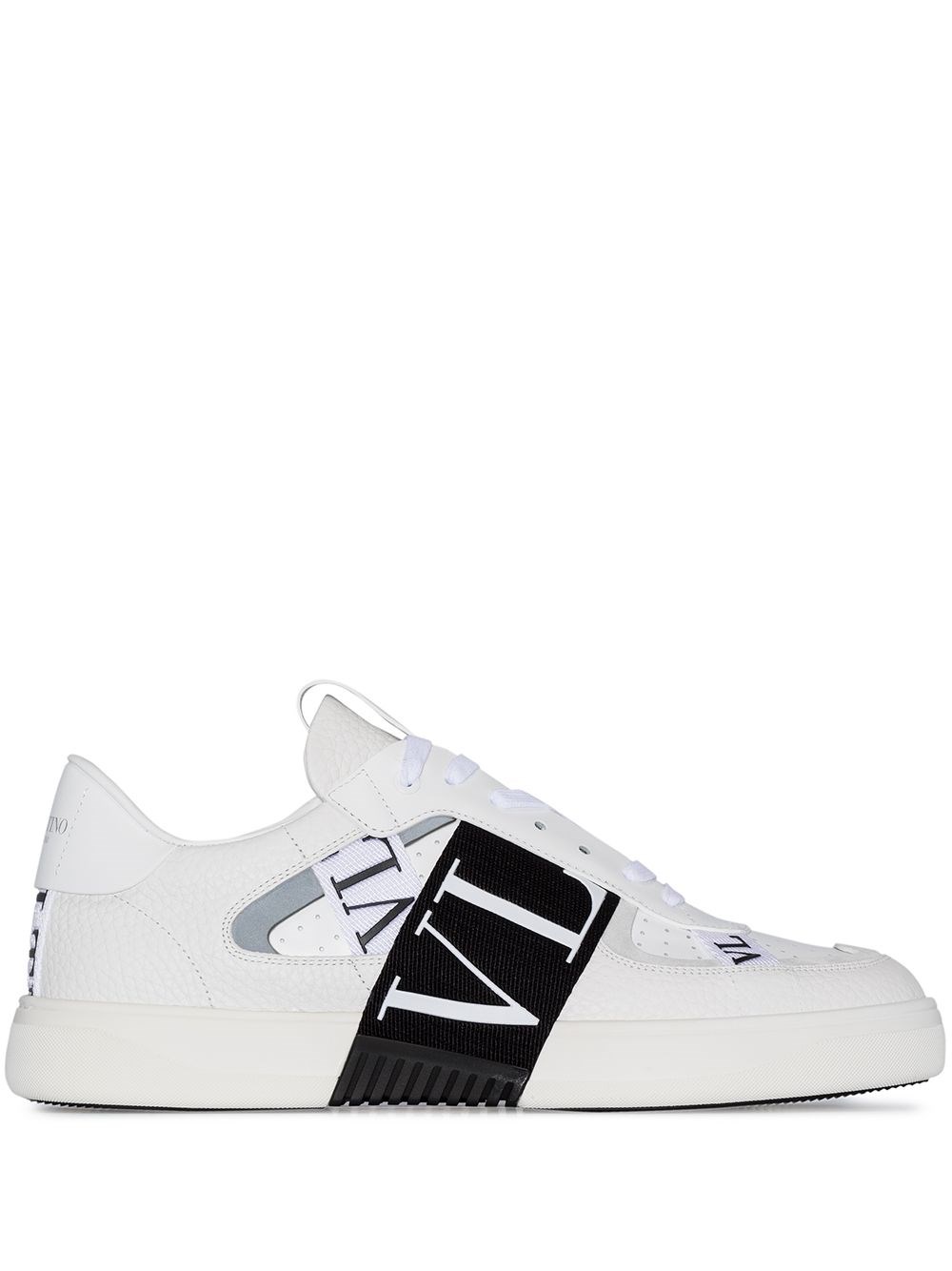 Shop Valentino 'vltn' Sneakers In Bianco