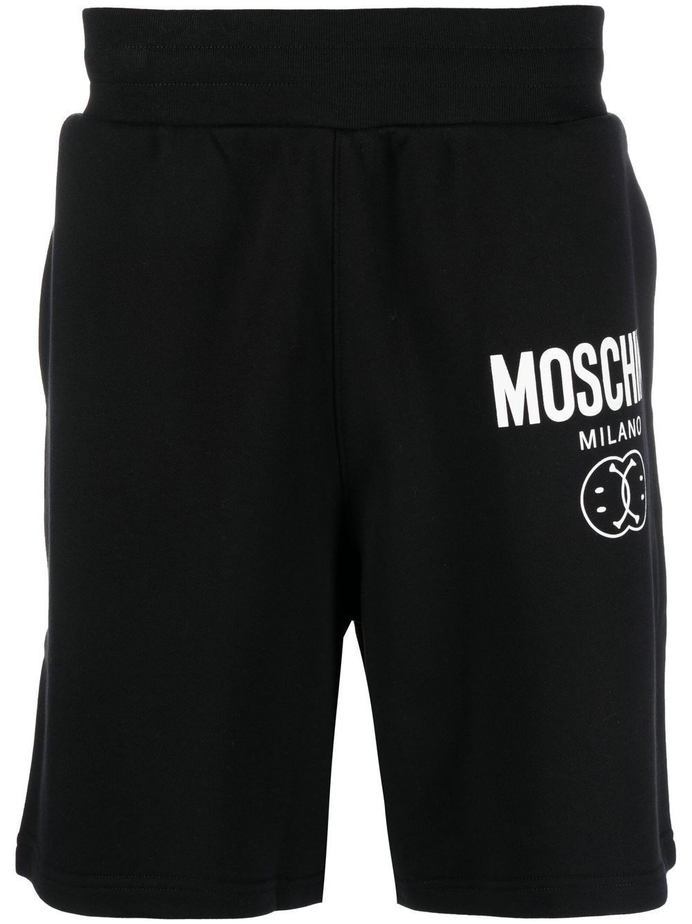 Shop Moschino Shorts Logo In Nero