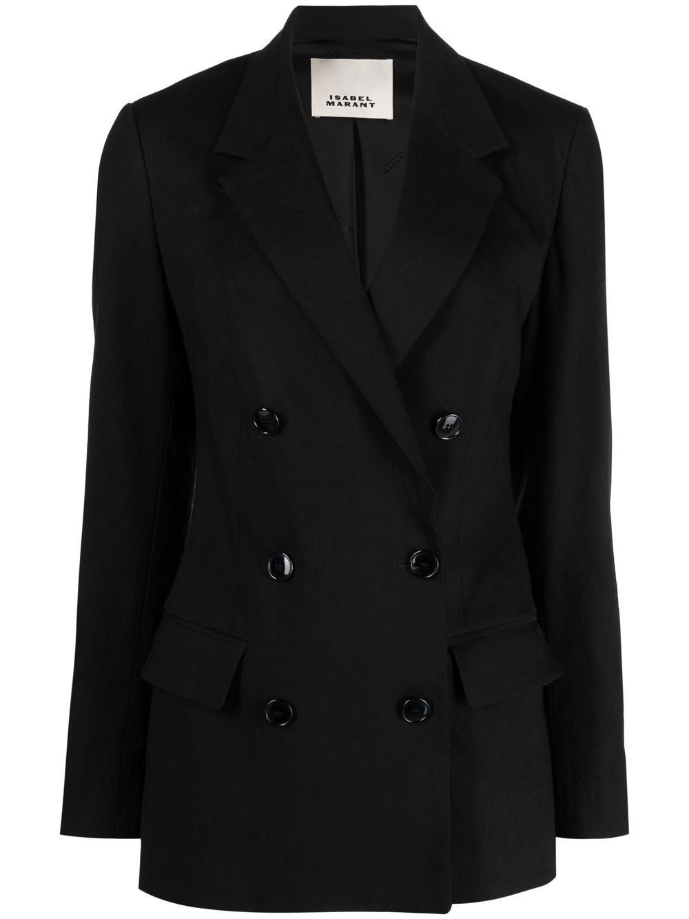 Isabel Marant Stretch Linen Blend Jacket In Nero | ModeSens