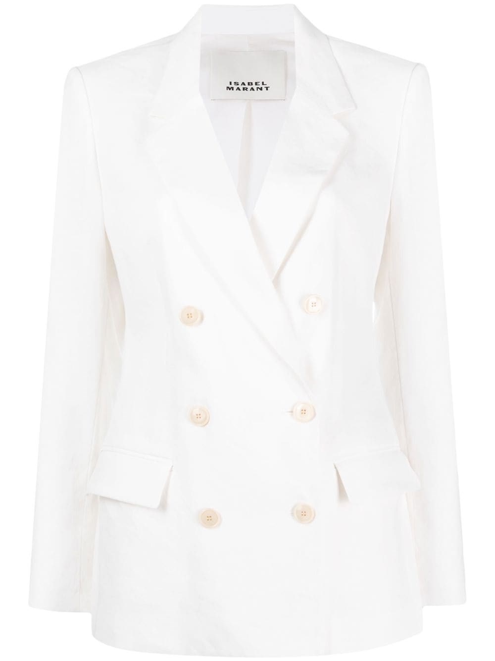 Isabel Marant Sheril Double-breasted Blazer In White In Bianco