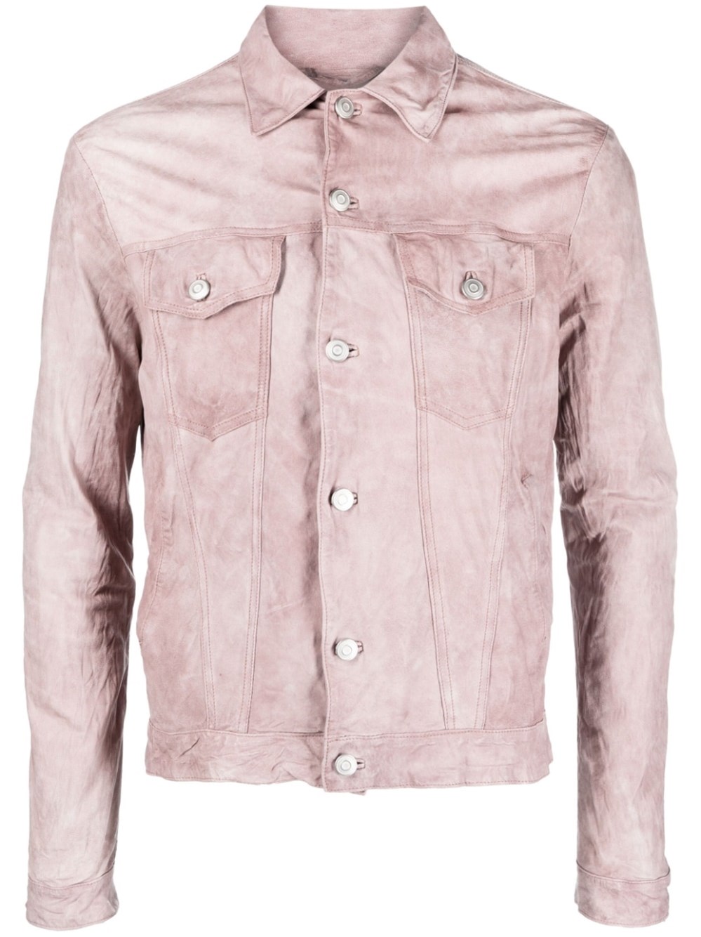 Giorgio Brato Leather Jacket In Pink