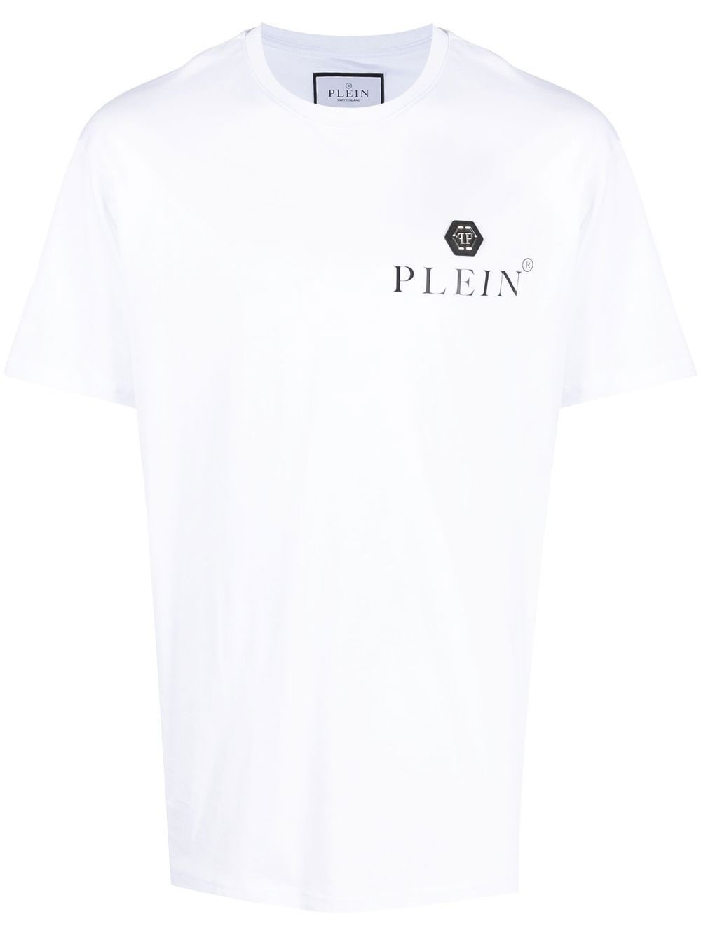 Shop Philipp Plein T-shirt Logo In Bianco