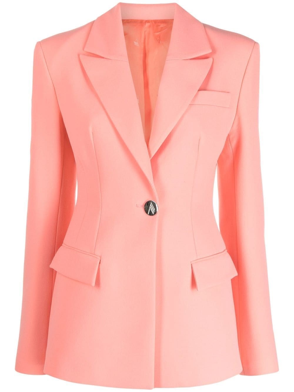 Attico Single-breasted Suit Jacket In Rosa