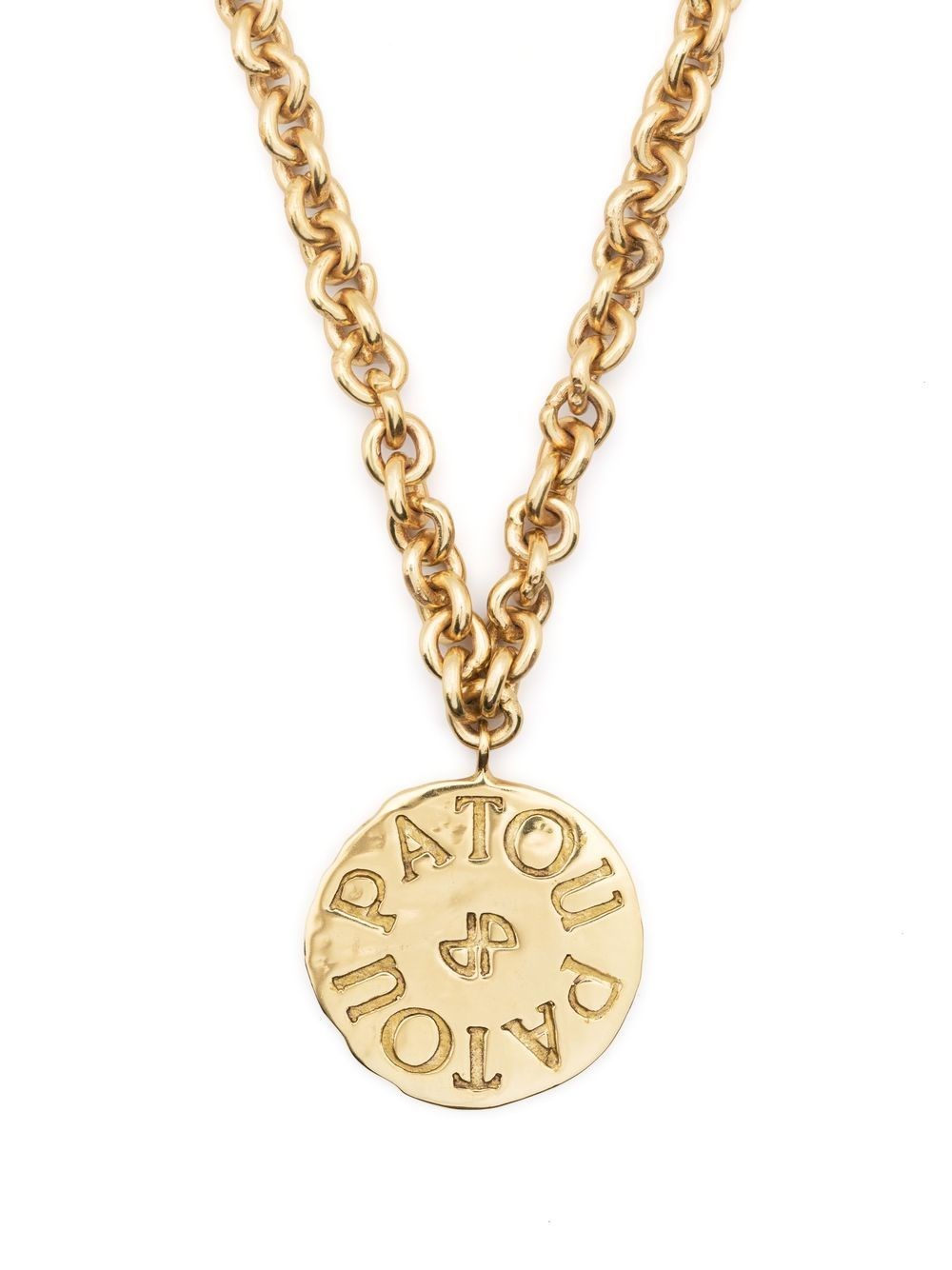 Patou Coin Pendant Necklace In Gold