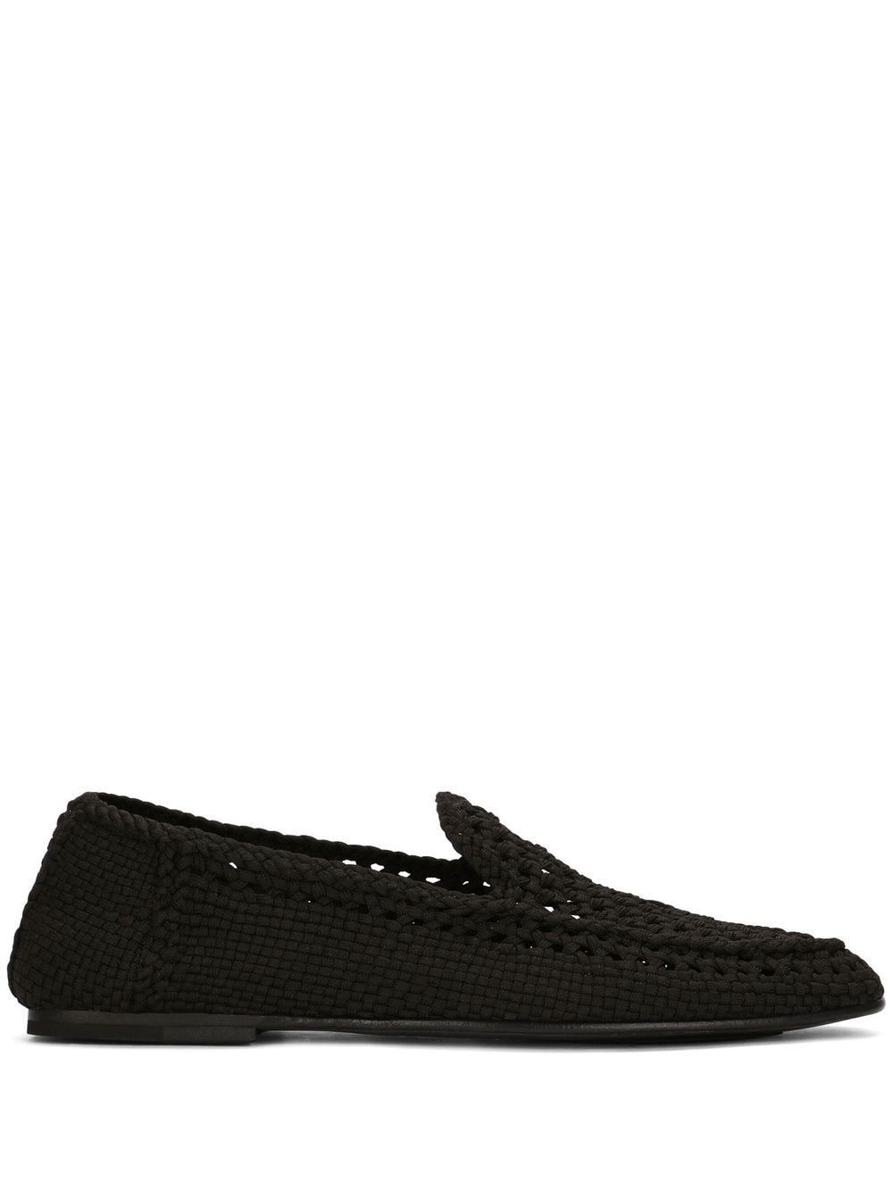 DOLCE & GABBANA RAFFIA LOAFERS