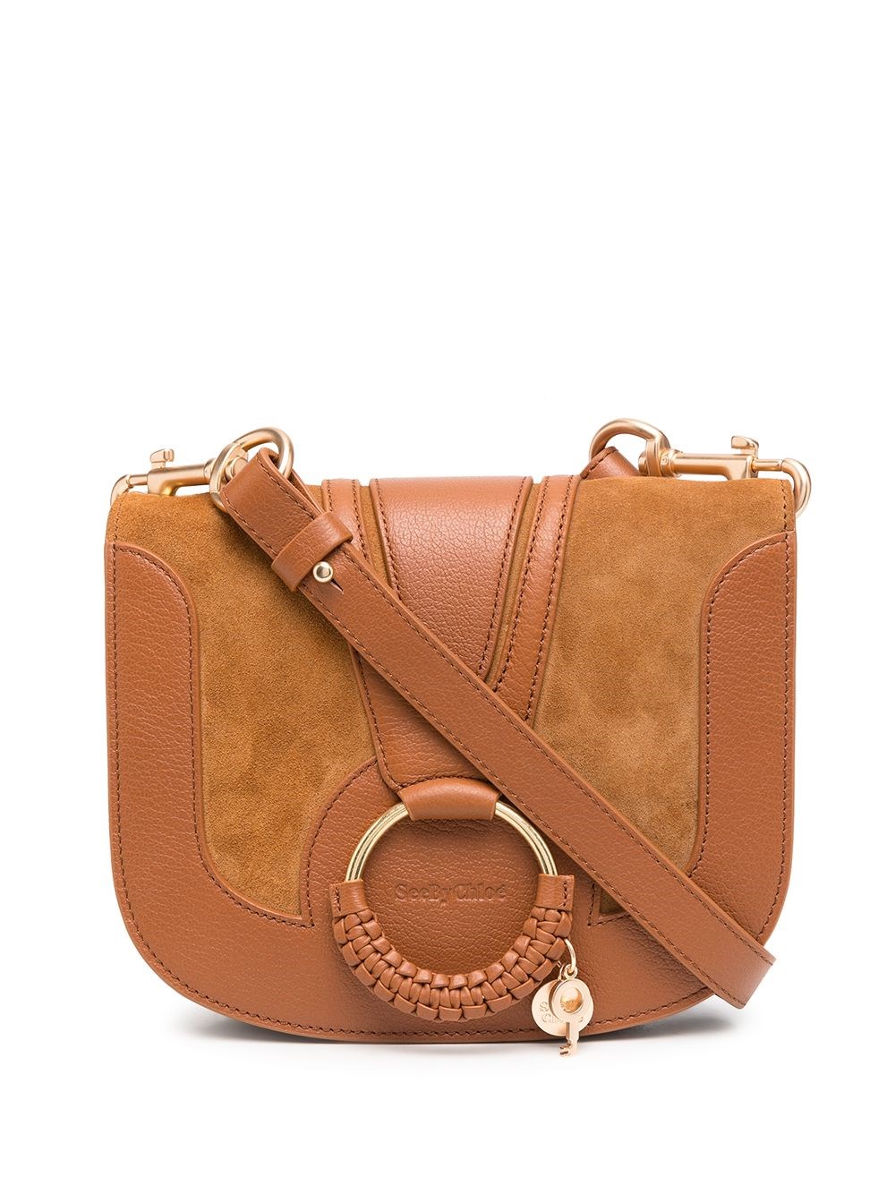Shop See By Chloé "hana Suede And Leather Bag In Brown