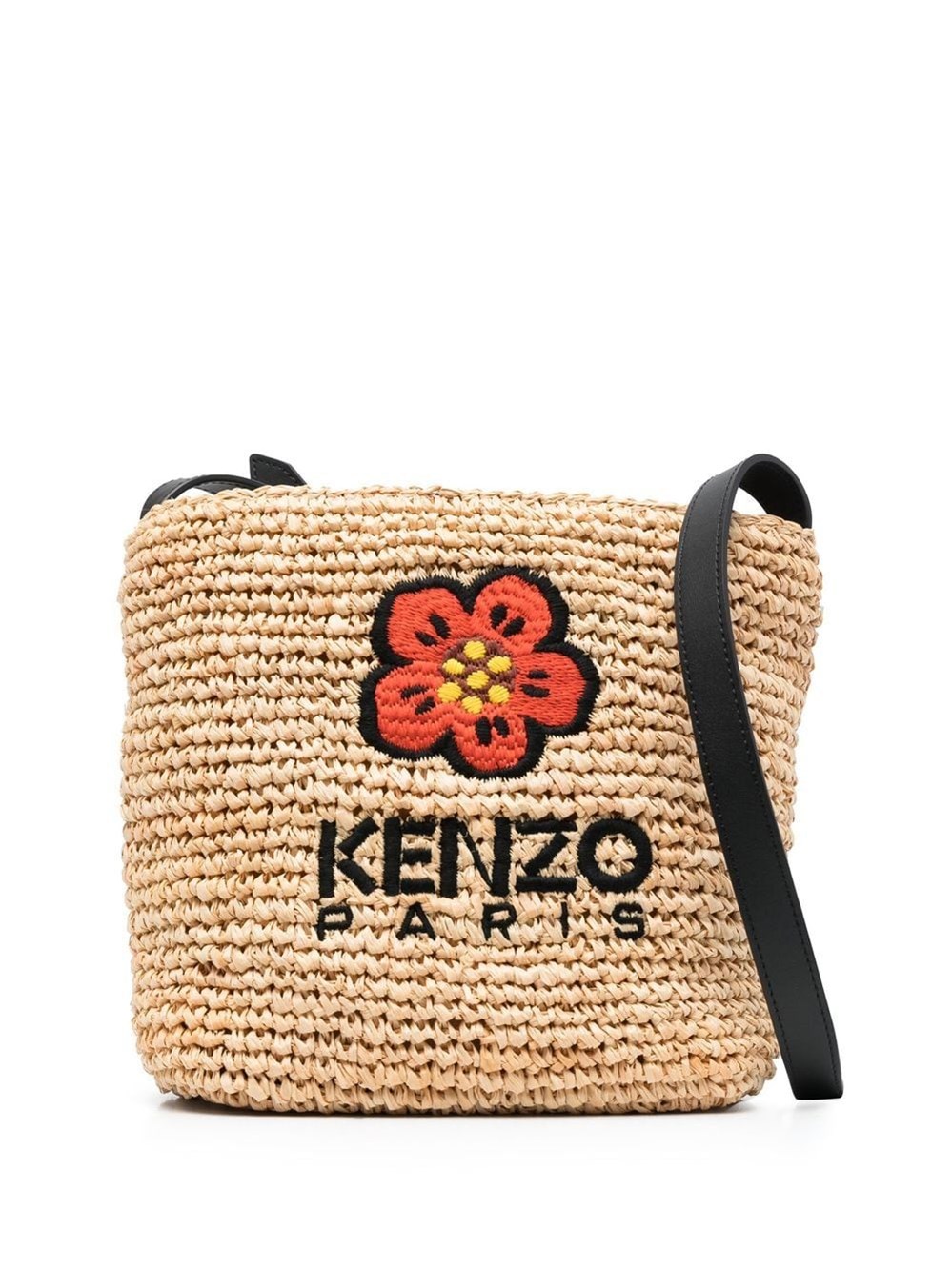 Kenzo Mini Raffia Bag In Nero ModeSens