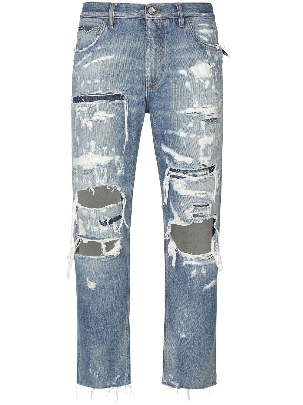 DOLCE & GABBANA RIPPED JEANS
