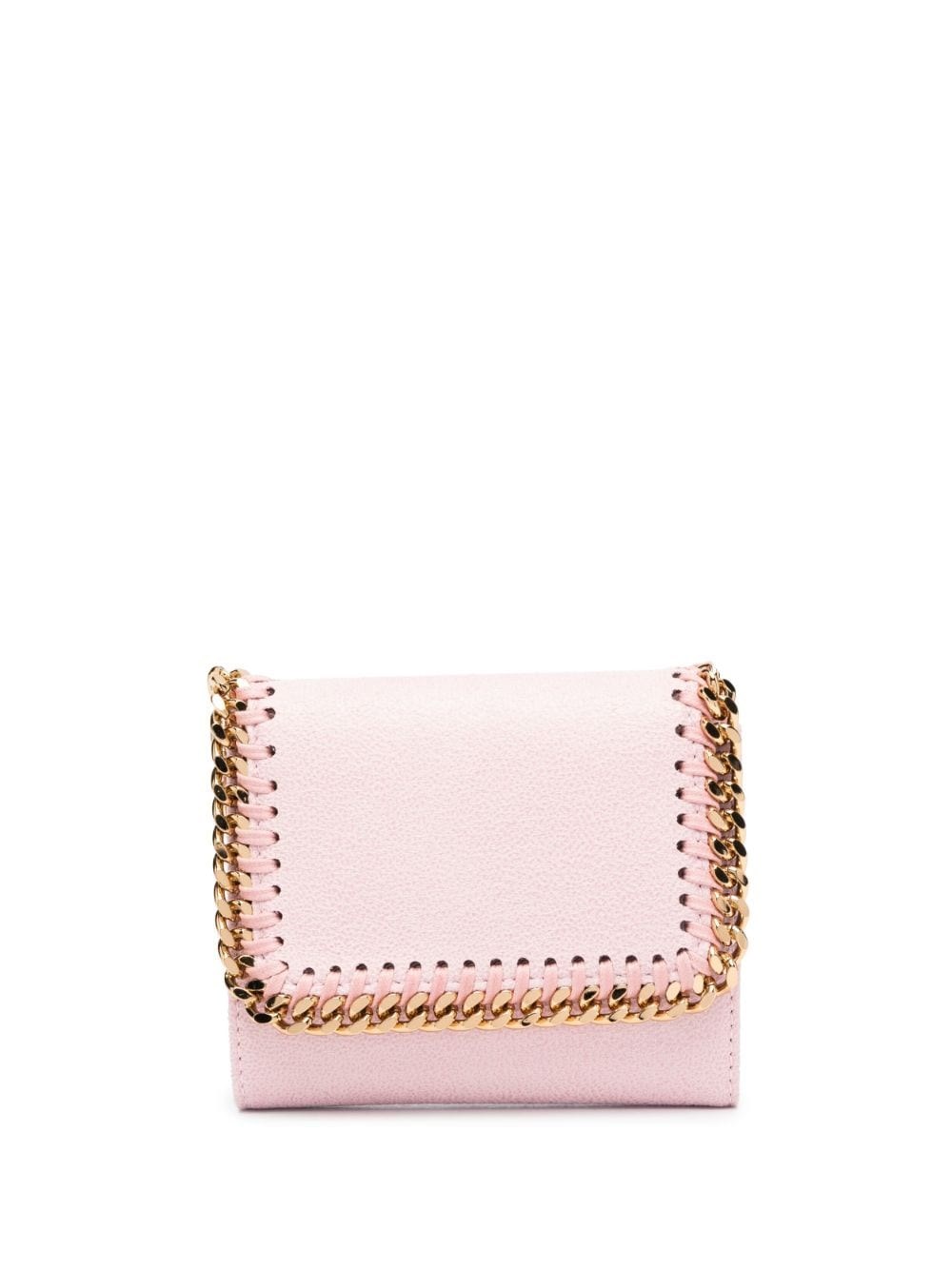 Stella Mccartney Falabella Flap Wallet In Pink & Purple