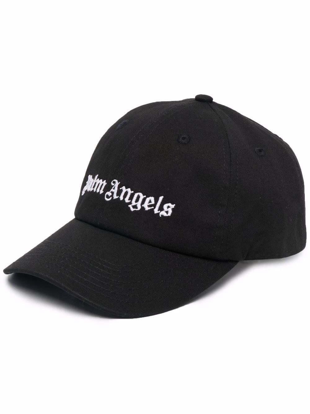 Shop Palm Angels Embroidered Logo Hat In Nero