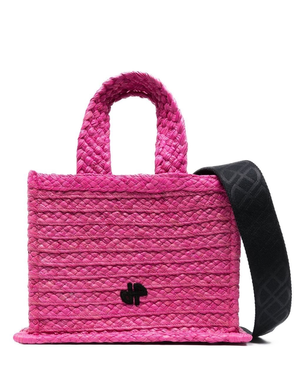 Patou Small Raffia Bag In Pink