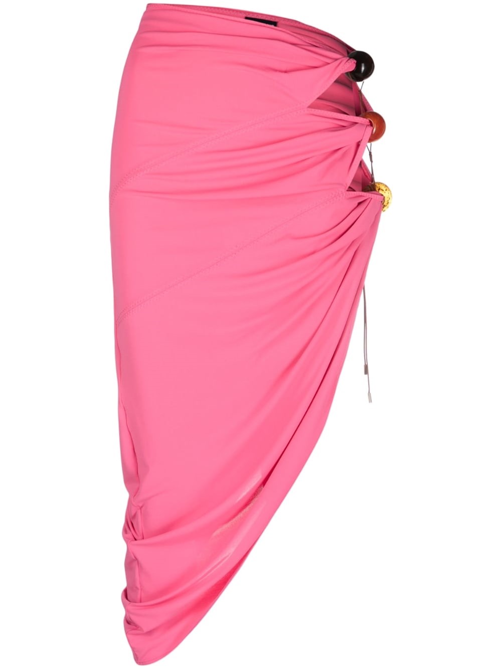 Jacquemus Pink Le Raphia 'la Jupe Perola' Midi Skirt In Pink
