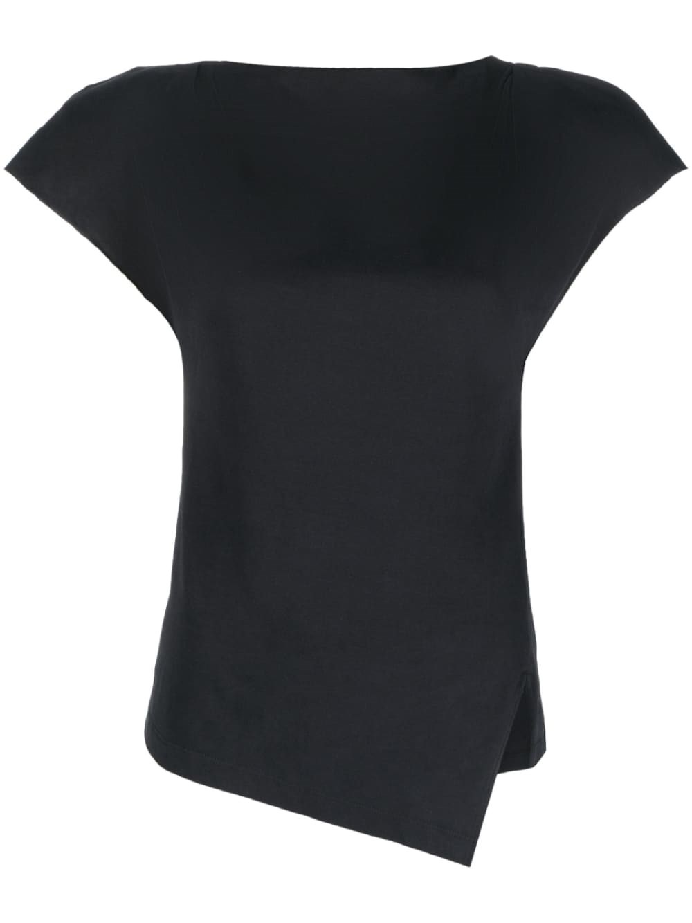 Shop Isabel Marant Asymmetric Cotton T-shirt In Black  