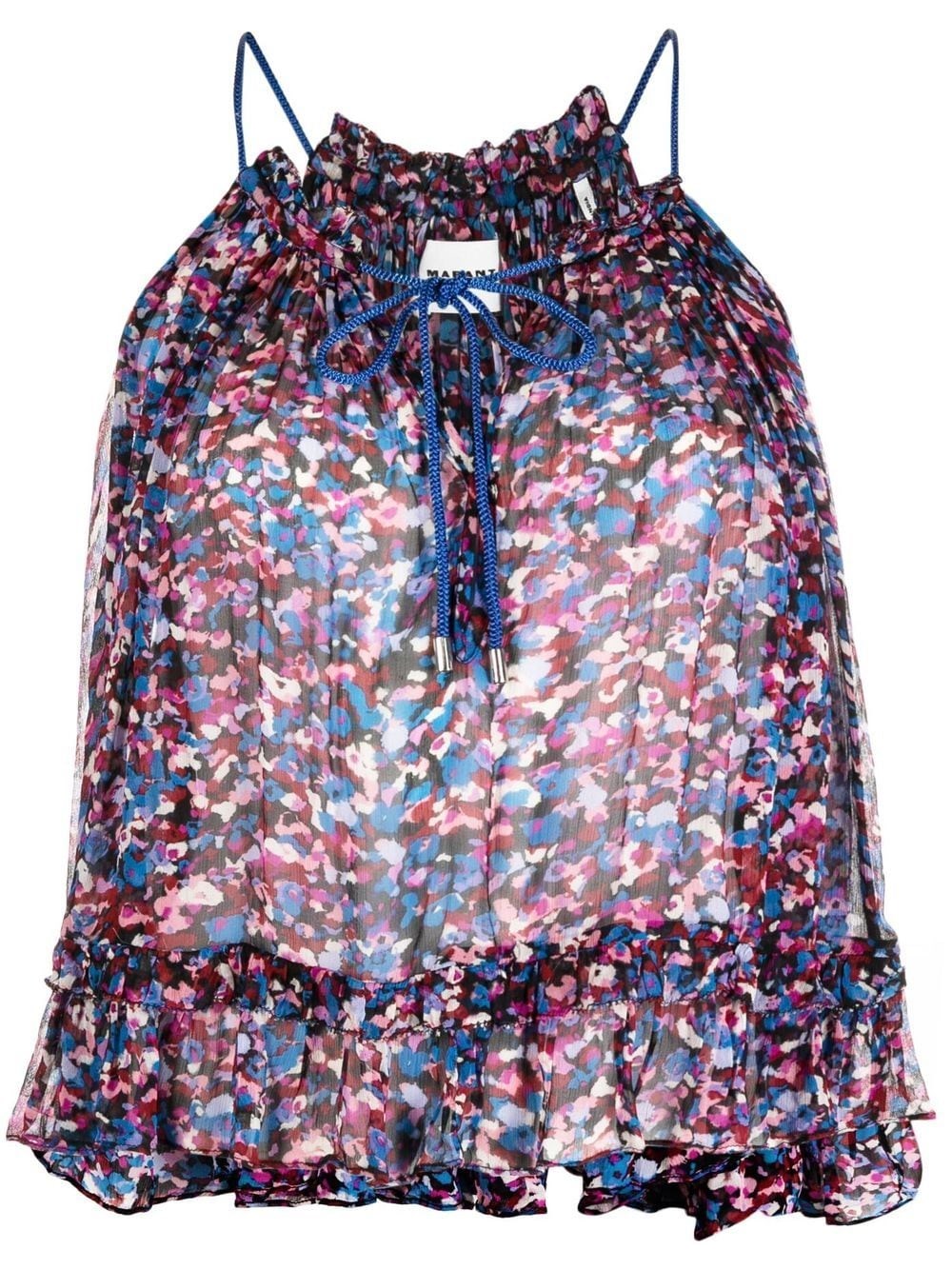 Shop Isabel Marant Étoile Georgette Top With Print In Multi