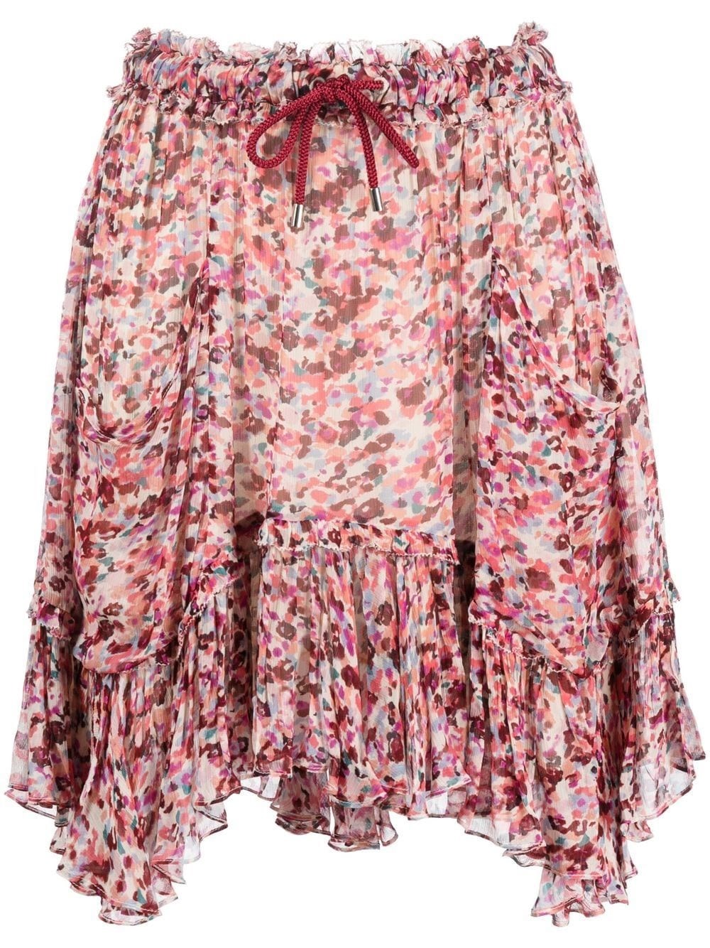 ISABEL MARANT ÉTOILE GEORGETTE SKIRT WITH PRINT