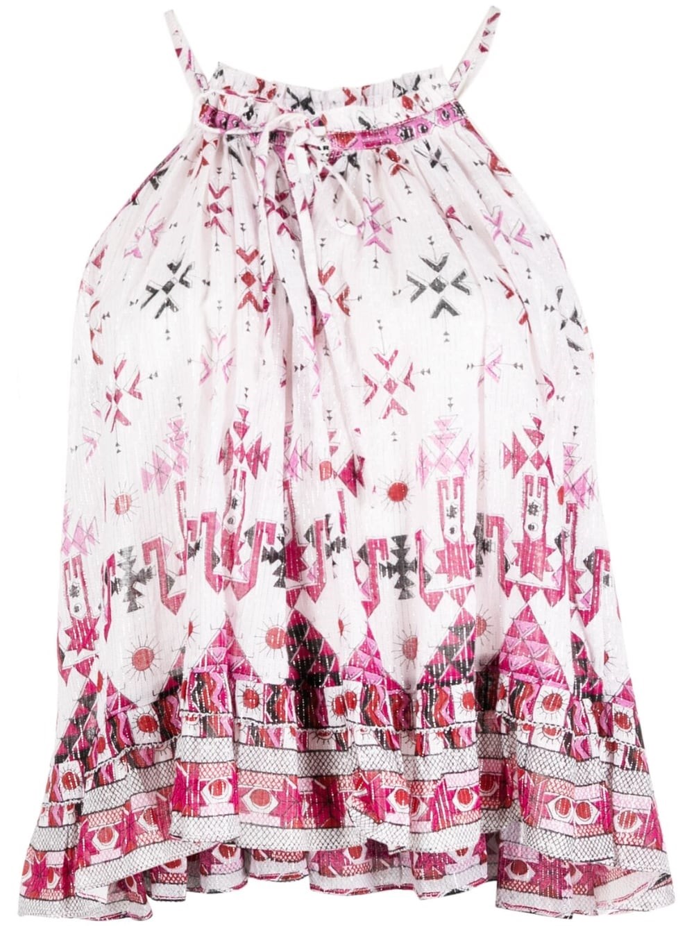 Isabel Marant Étoile Metallic Threading Draped Top In White