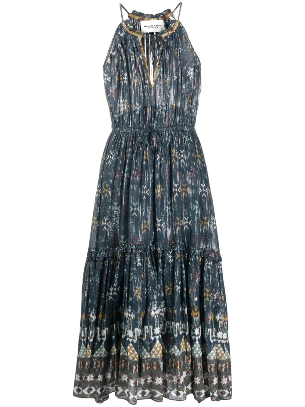 Isabel Marant Étoile Kabelino-ge Midi Dress In Multi
