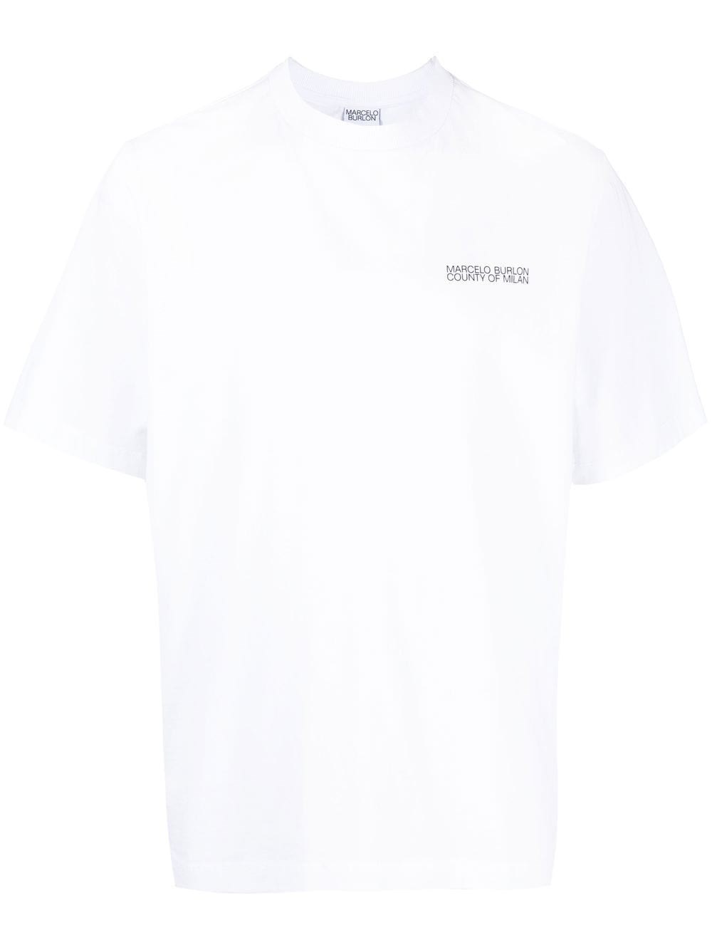 Shop Marcelo Burlon County Of Milan Logo Print T-shirt In White