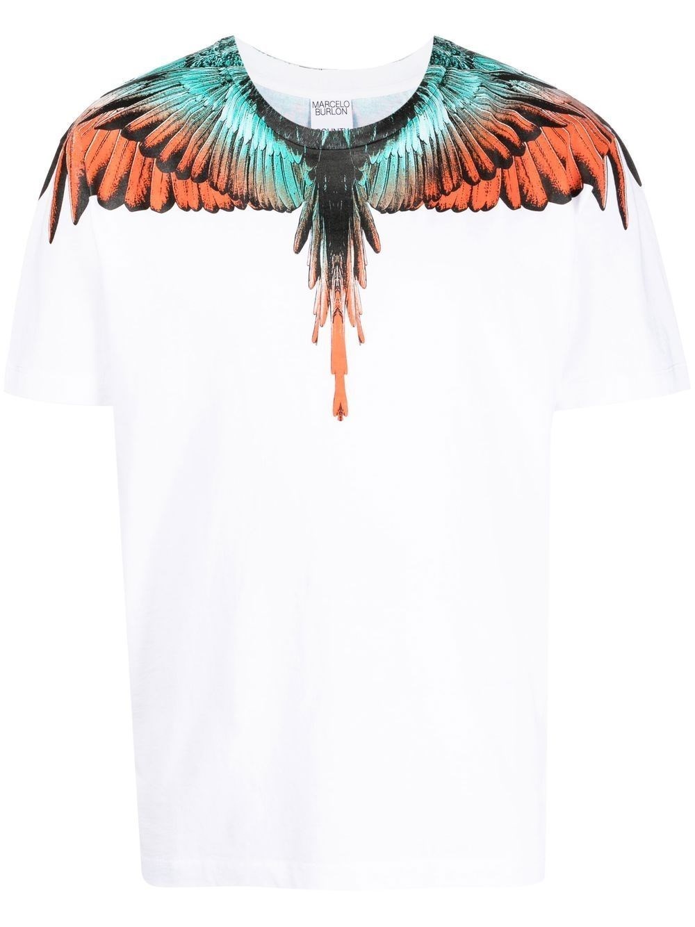 Shop Marcelo Burlon County Of Milan T-shirt 'icon Wings' In White