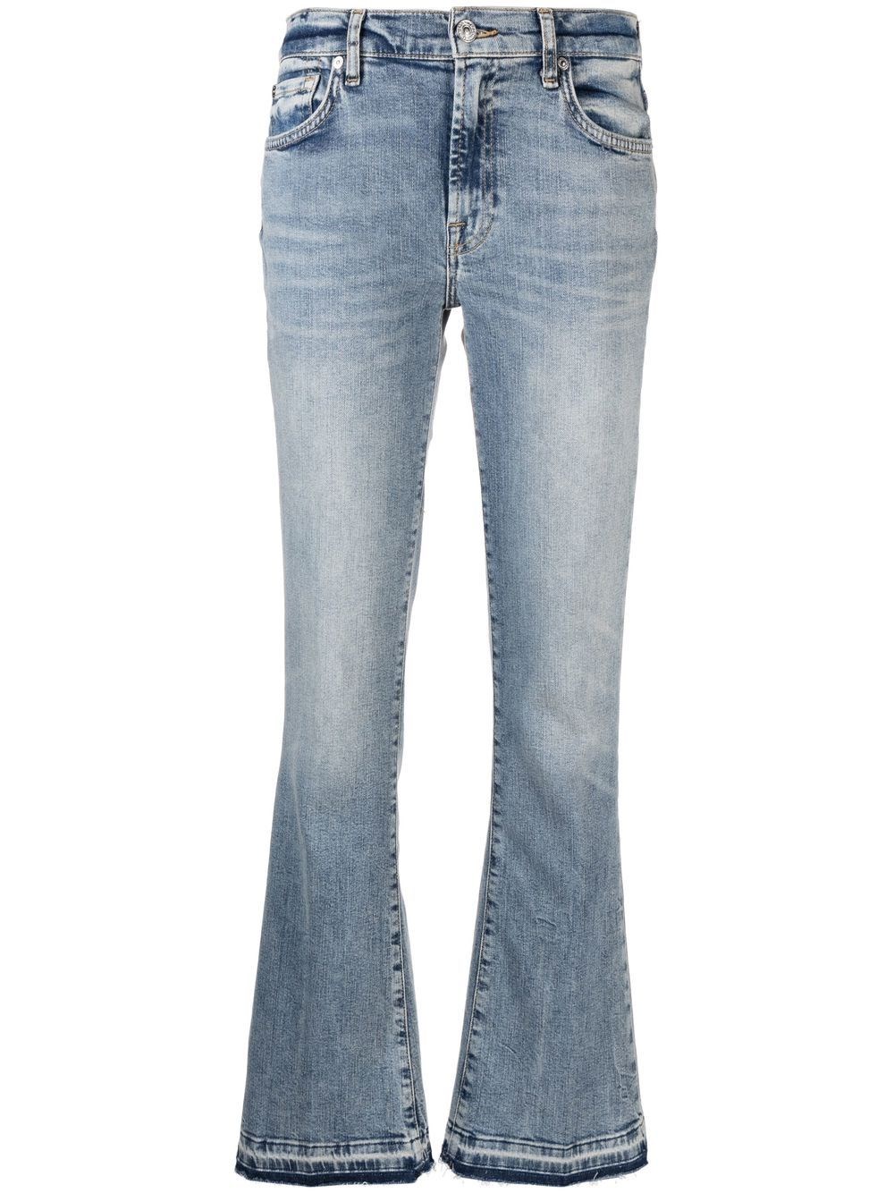 7 For All Mankind Low Waist Jeans In Blue
