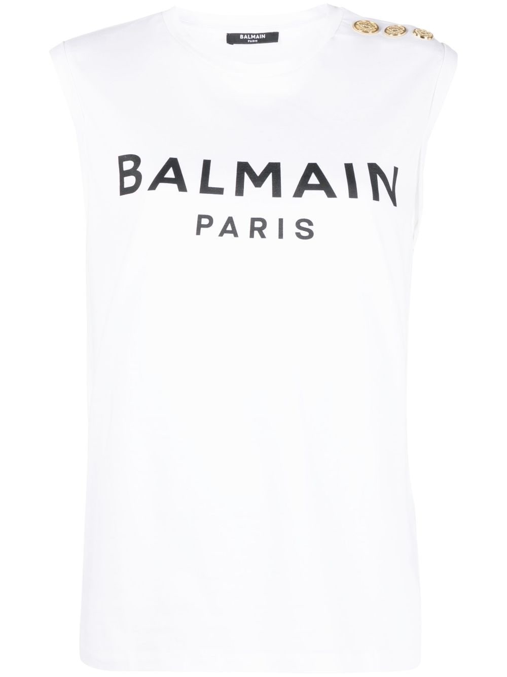 Shop Balmain Cotton Jersey T-shirt In White