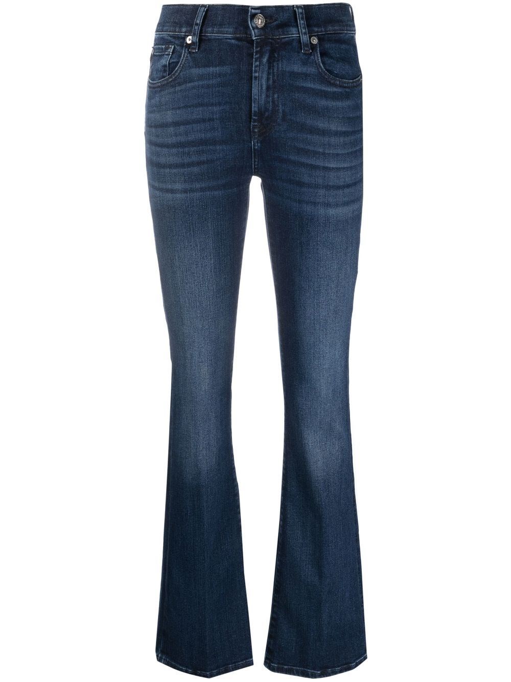 7 For All Mankind High-waisted Flared Jeans In Blue