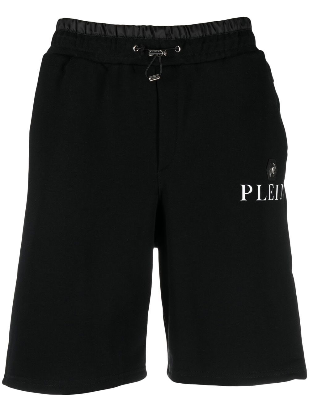 Shop Philipp Plein Bermuda Logo In Black  